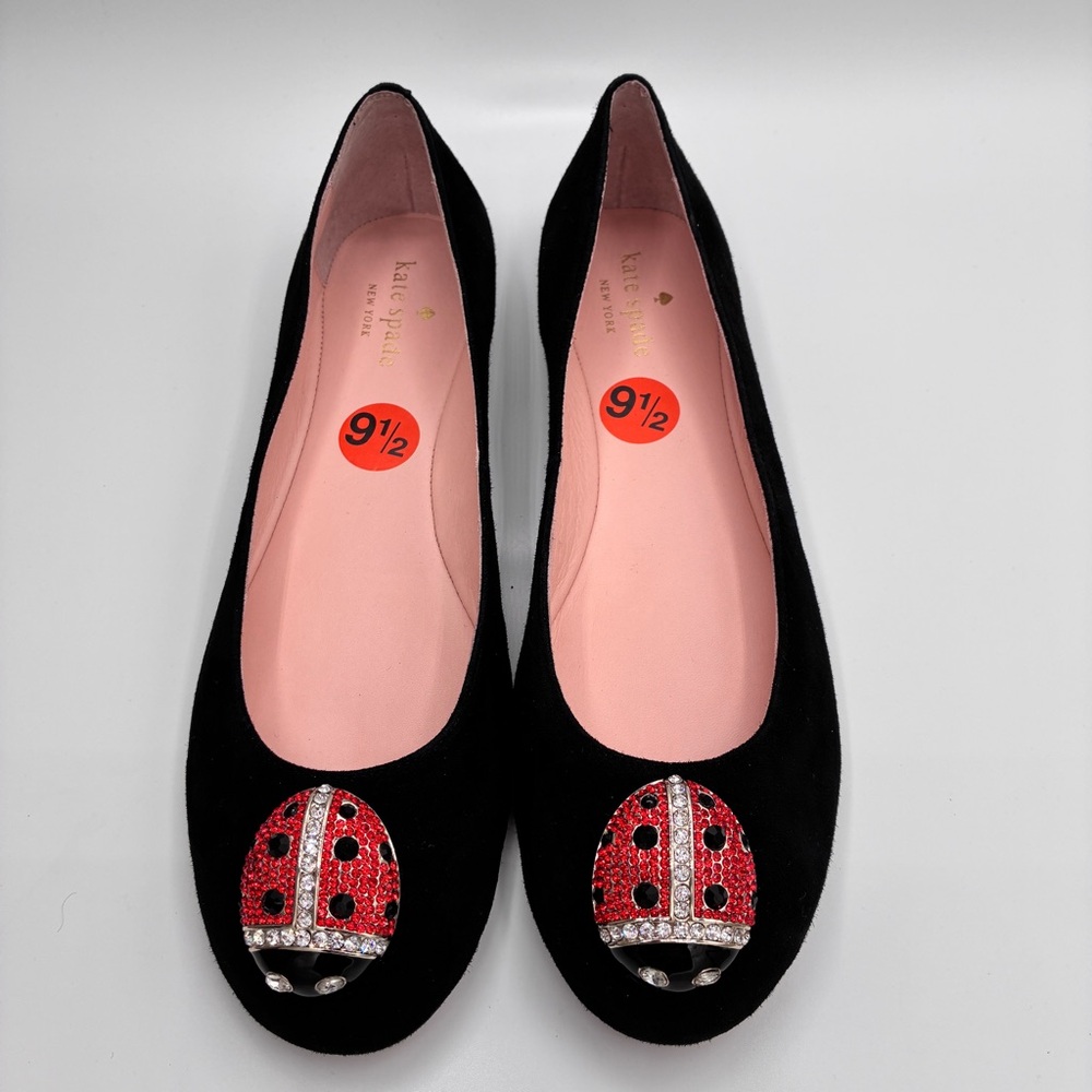 Kate Spade Black and Red Ladybug Flats